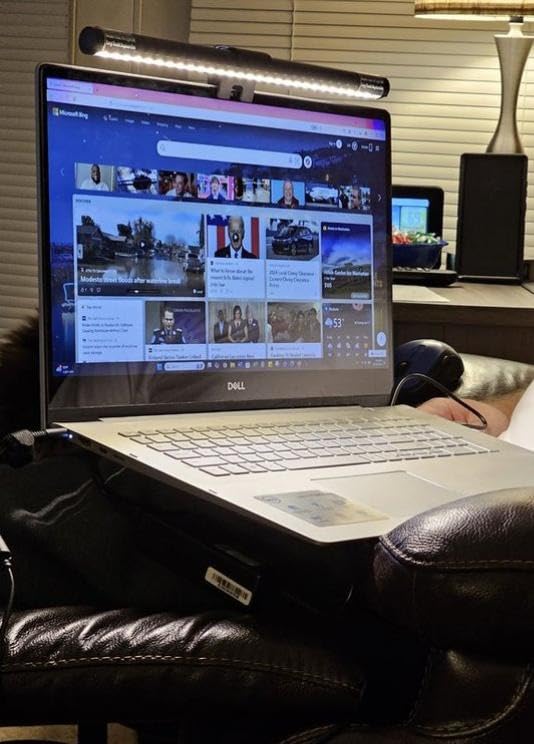 OOWOLF Monitor Light Bar, Screen Light Bar for Laptop, Keyboard light, CRI≥95 Desk Lamp for Eye-Caring, No Glare, Dual Light, Filter Blue-Light, 3-Color Mode, Memory Dimming customer photo 1