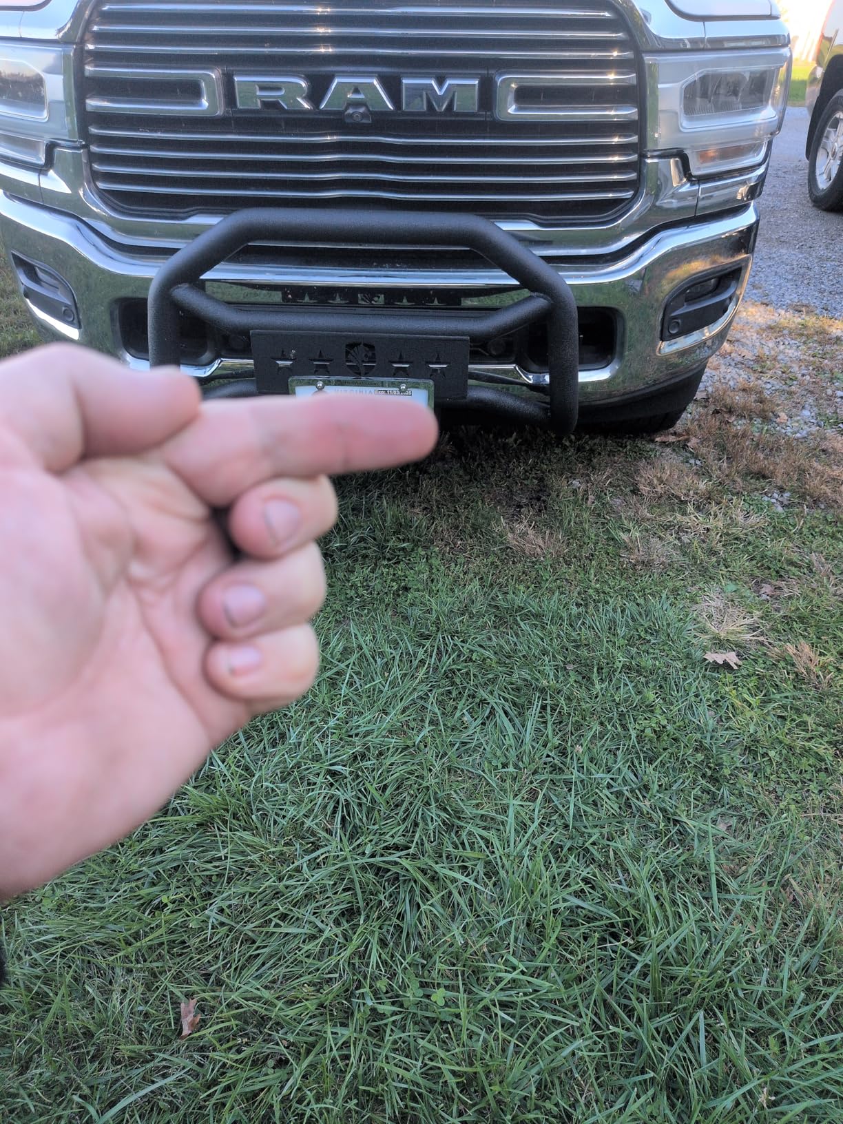 Tyger Auto TG-GD6D60528 Front Bumper Guard Compatible with 2019-2024 Dodge Ram 2500 3500 | Not Fit Power Wagon Trim | Textured Black | Light Mount | Bull Bar customer photo 2