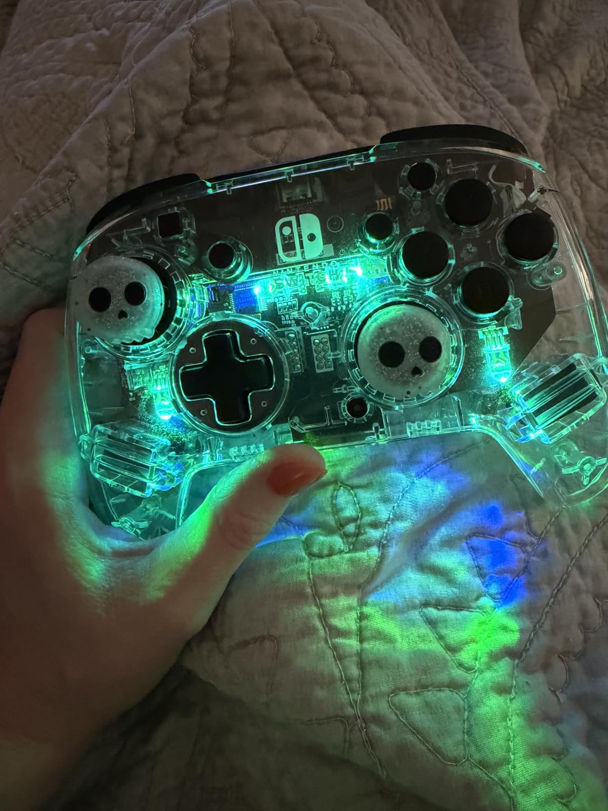 Afterglow Wireless RGB Controller - Nintendo Switch/Switch Lite/Switch - OLED Model, Nintendo Switch 2, Prismatic LED Lighting, Full Motion Control Gamepad, Customizable Paddle Buttons, Rechargeable Battery, Translucent customer photo 1