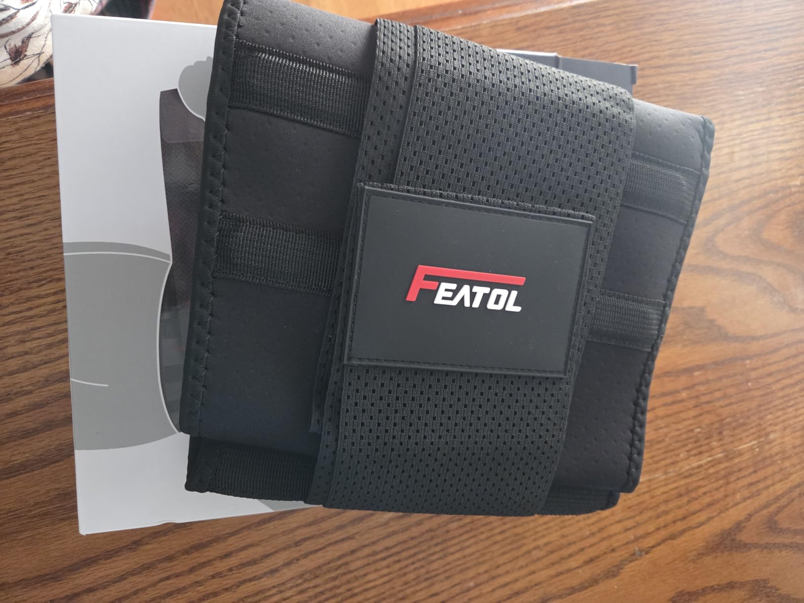 FEATOL Back Brace Support Belt-Lumbar Support Back Brace for Back Pain, Sciatica, Scoliosis, Herniated Disc Adjustable Support Straps-Lower Back Brace with Removable Lumbar Pad for Men & Women customer photo 2