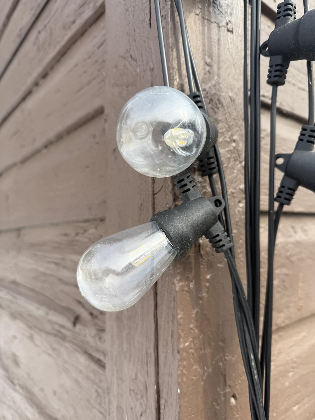 Brightech Ambience Pro Solar Powered Outdoor String Lights, 48 ft Commercial Grade Waterproof Patio Lights, 15 Edison Bulbs, Shatterproof LED customer photo 1