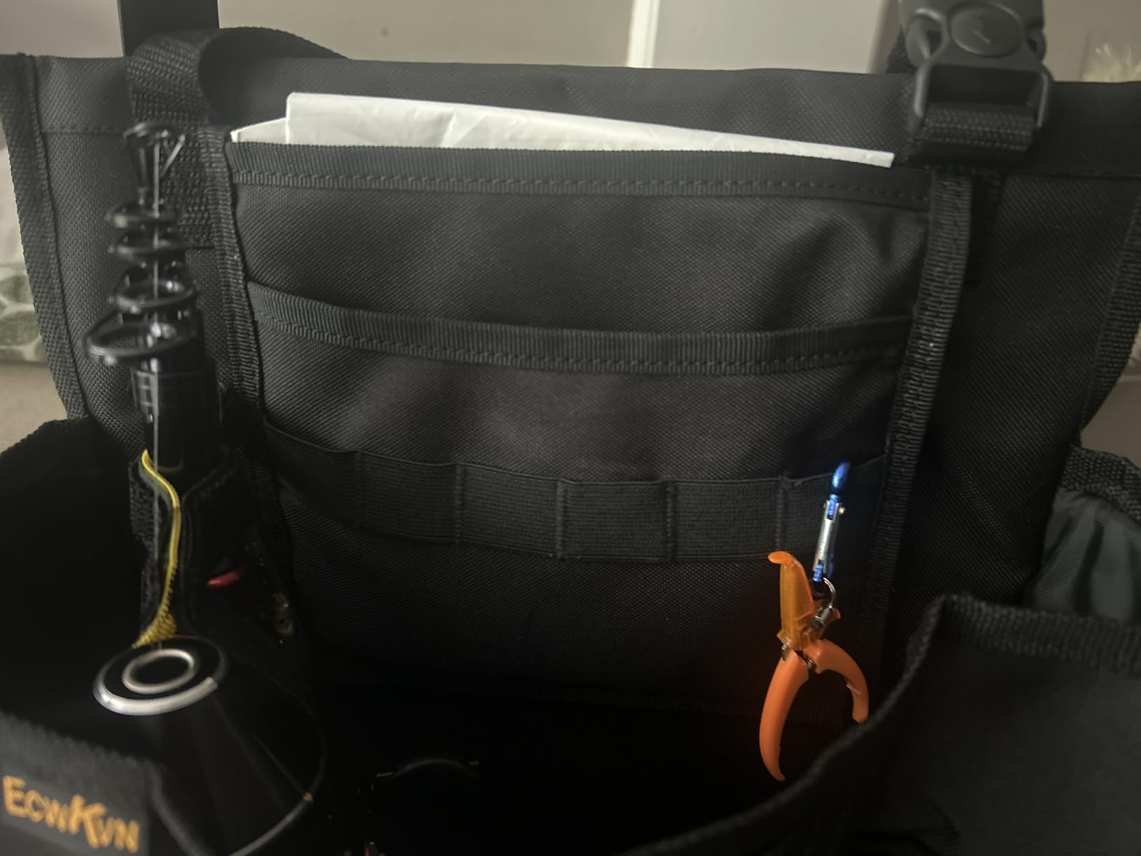 Car Front Seat Organizer - Car File Organizer, Passenger Seat Storage Bag Law Enforcement - Vehicle Storage with Dedicated Laptop Tablet Holder Cup Holder, Black customer photo 1