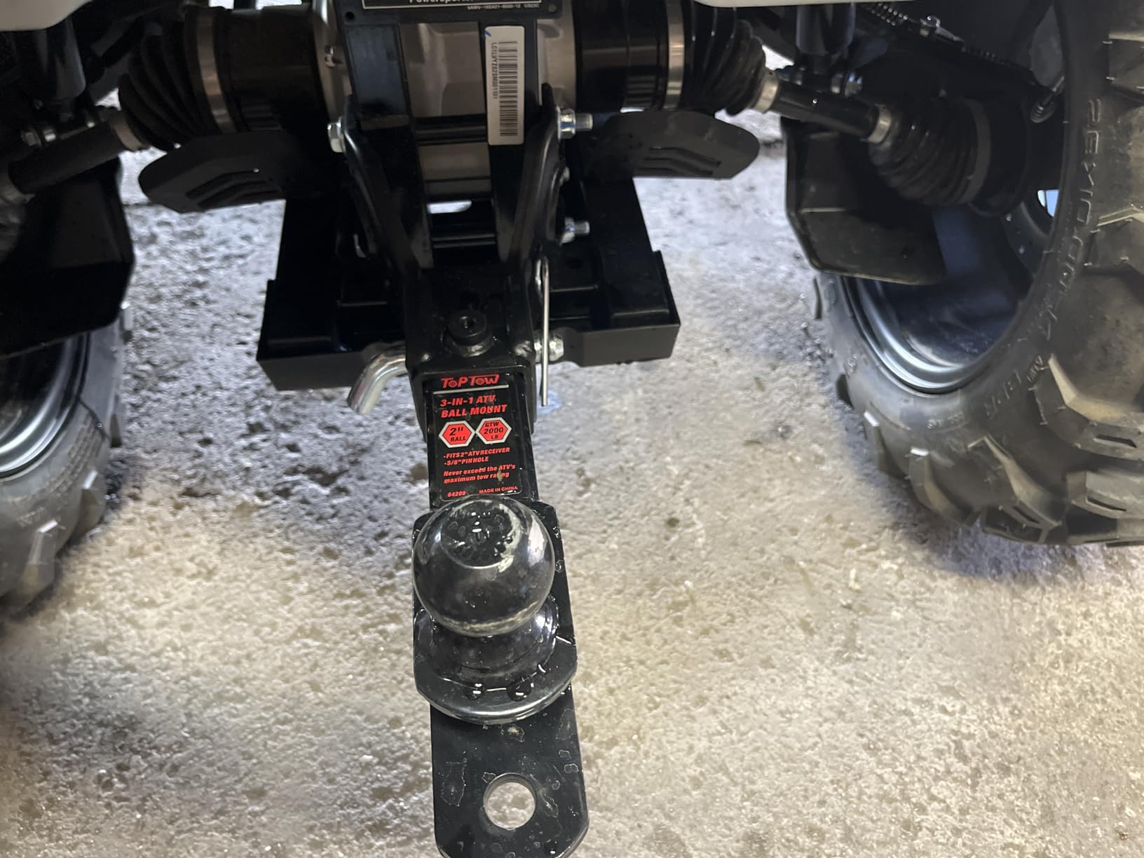 TOPTOW ATV/UTV Trailer Hitch Towing Ball Mounts, 2-Inch Ball, Clevis Pin, Fits 2-Inch Receiver customer photo 2