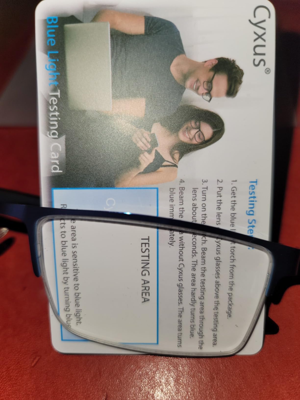 Cyxus 11g Titanium Blue Light Blocking Glasses Men Woman Rimless Ultralight Computer Gaming Office Study Eyeglasses 8602 customer photo 1