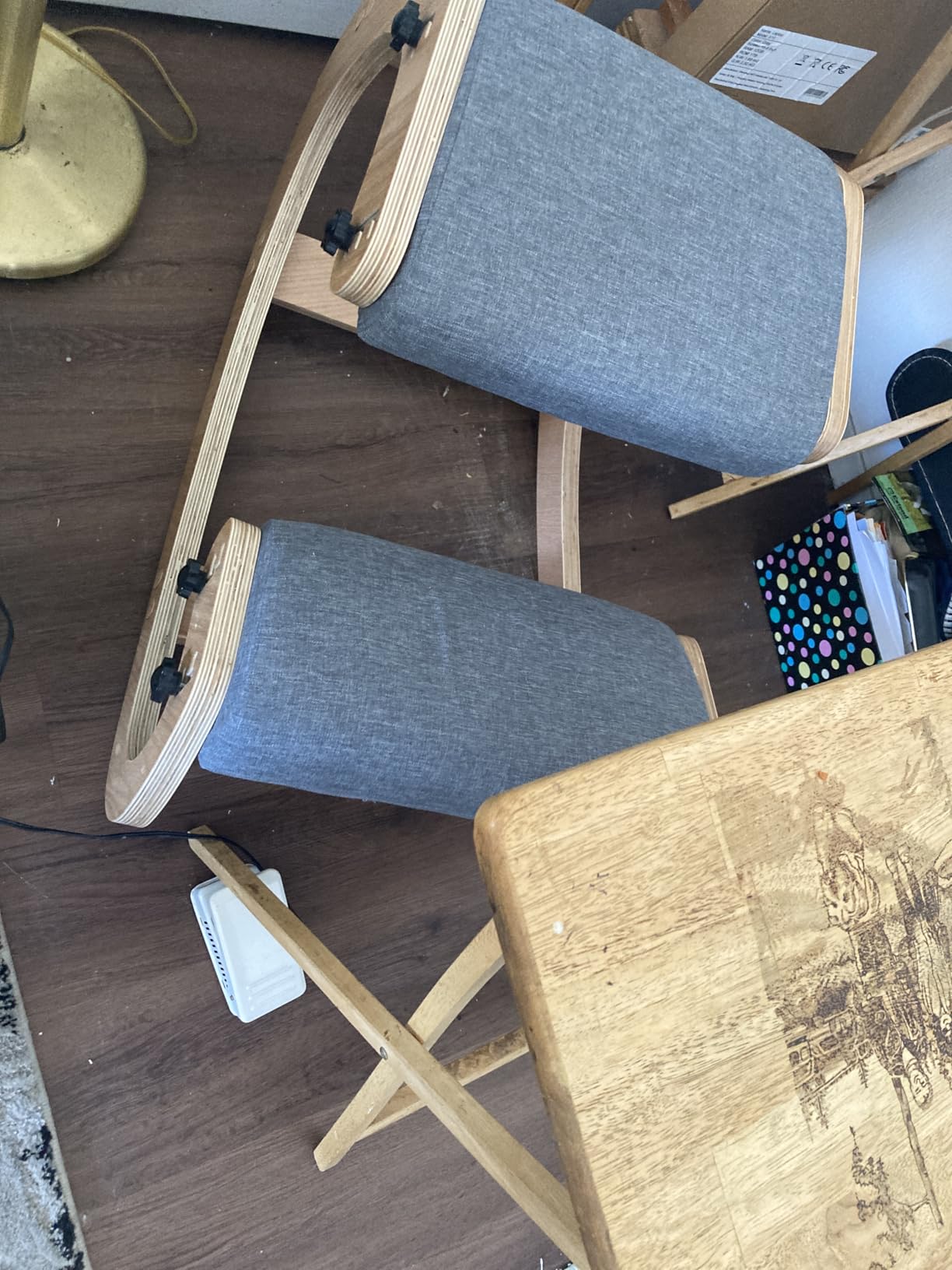 Predawn Adjustable Ergonomic Kneeling Chair - Custom Height Rocking Posture Stool with Thick Cushions, Solid Wood Frame, Knee Support Seat for Adults, Office or Meditation Use(White Oak) customer photo 1