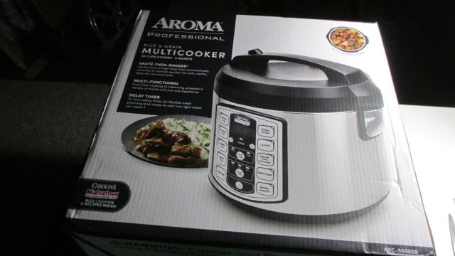 Aroma Housewares ARC-1120SBL SmartCarb Cool-Touch Stainless Steel Rice Multicooker Food Steamer, Slow Cooker with Non-Stick Inner Pot and Steam Tray, 20-Cup(cooked)/ 5Qt, Black customer photo 2