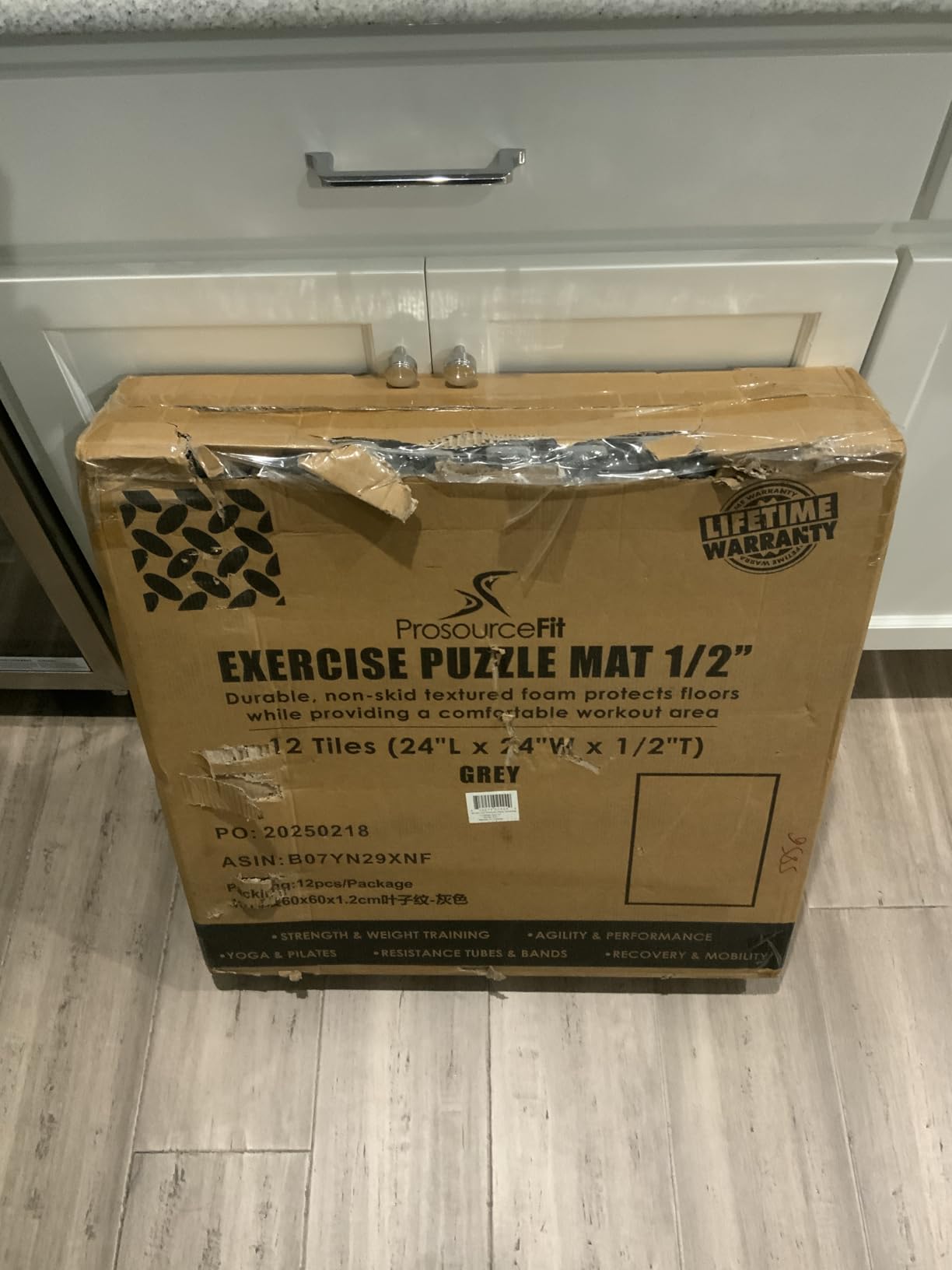 ProsourceFit Puzzle Exercise Mat ½ in, EVA Interlocking Foam Floor Tiles for Home Gym, Water-Resistant Mats Workout Equipment, Floor Padding for Kids, Black, 24 in x 24 in x ½ in, 144 Sq Ft - 36 Tiles customer photo 2