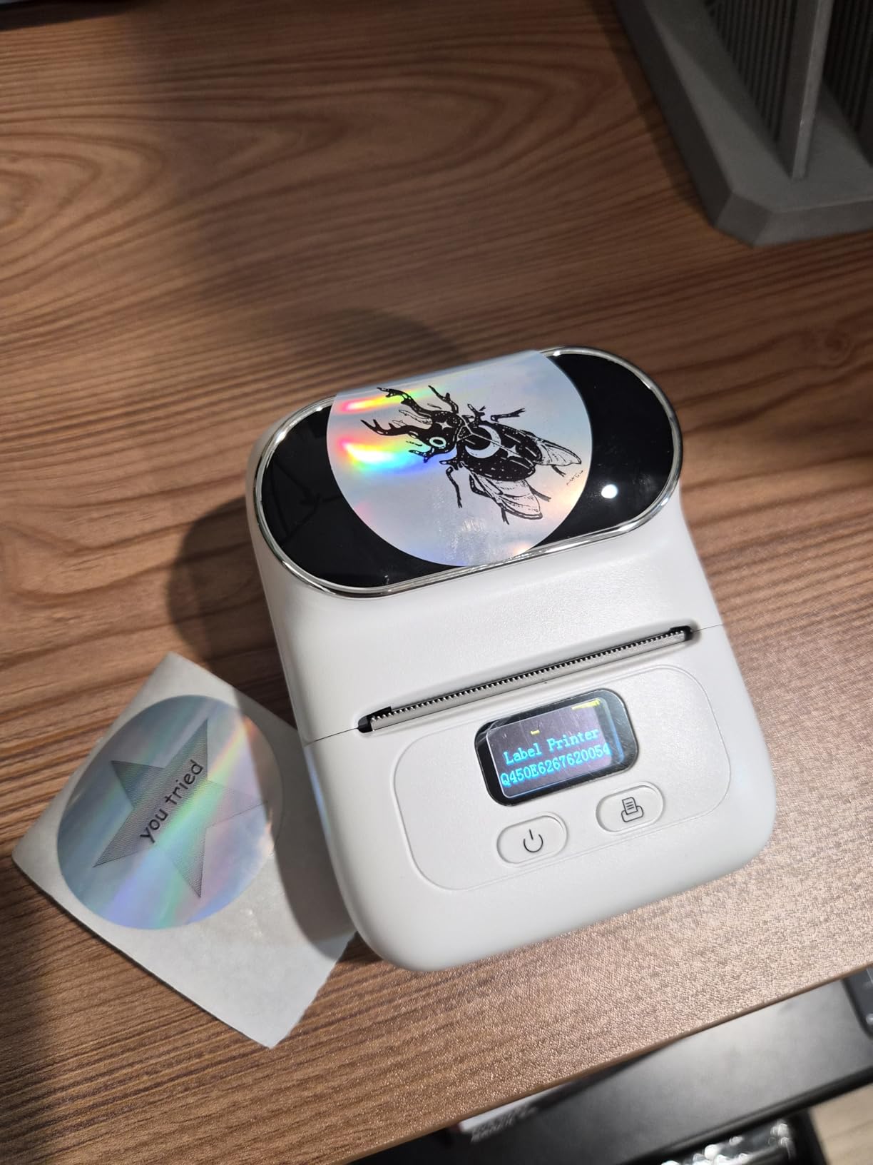Phomemo Label Printer - M110 Thermal Label Printer Barcode Label Maker Mini Bluetooth Sticker Printer for Small Business, Home, Office, Logo, Address, Name Tag, Clothing, Organizing, Pink customer photo 1