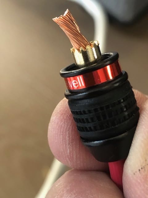 Deadbolt Flex Pin Banana Plugs for Spring Loaded Speaker Terminals, 6 Pairs Gold Plated Plugs customer photo 1