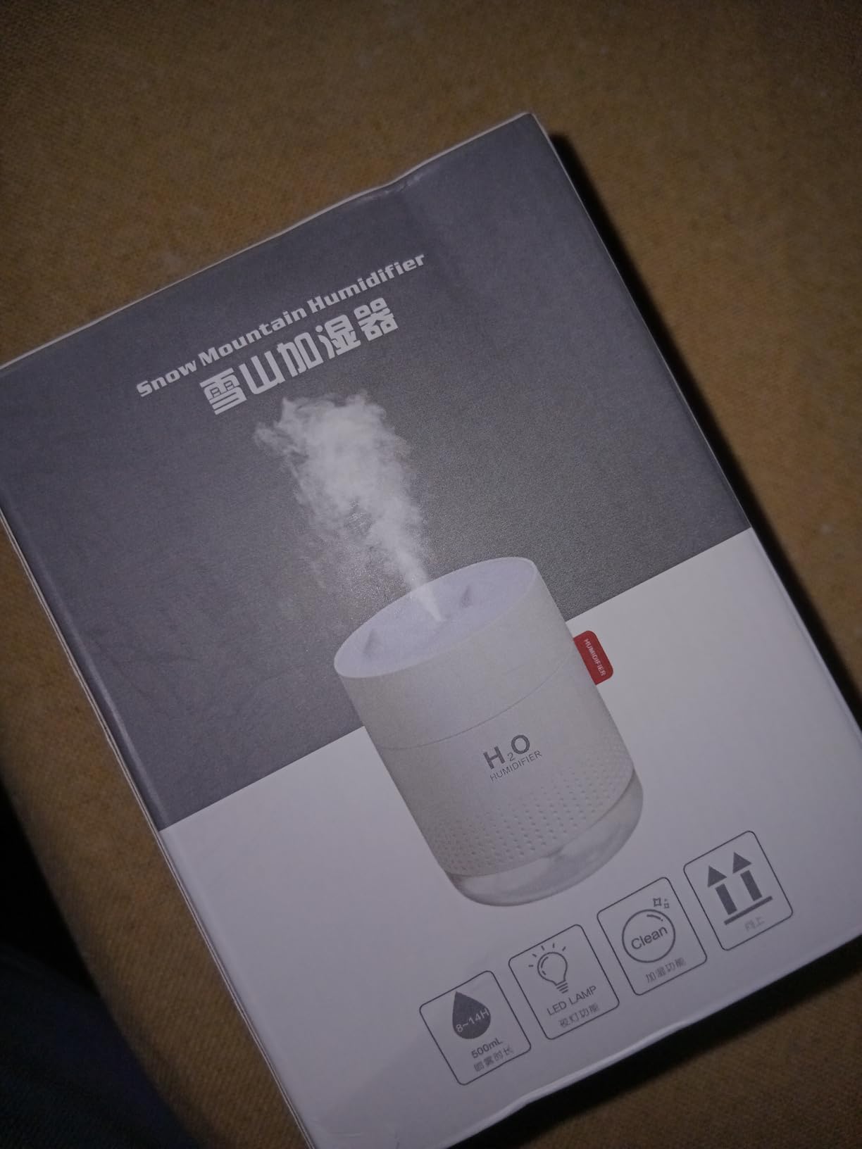 Portable Mini Humidifier, 500ml Small Cool Mist Humidifier, USB Personal Desktop Humidifiers for Baby Bedroom Travel Office Home, Auto Shut-Off, 2 Mist Modes, Super Quiet, White customer photo 2