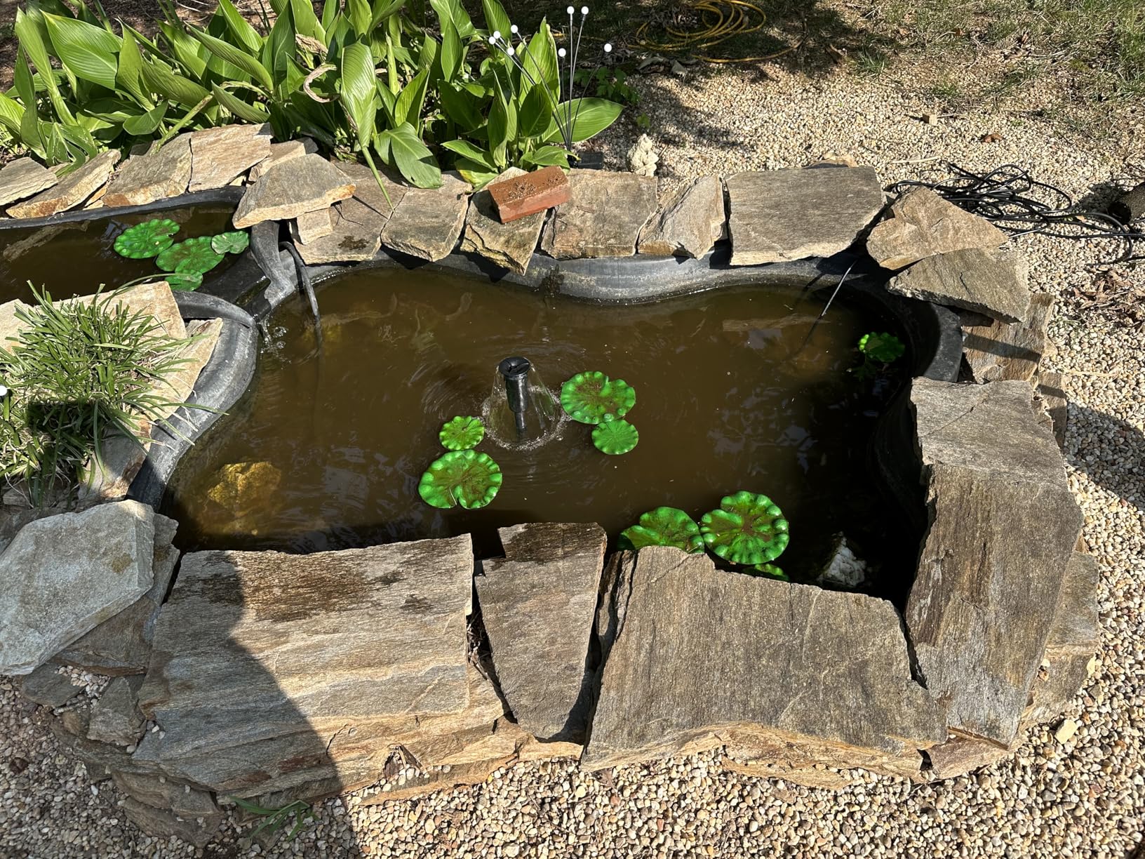 VIVOHOME 530 GPH Submersible Pond Filter Pump Fountain Kits with Sterilizer Suitable for Ponds of 920 Gallons, Water Pump Built In customer photo 2