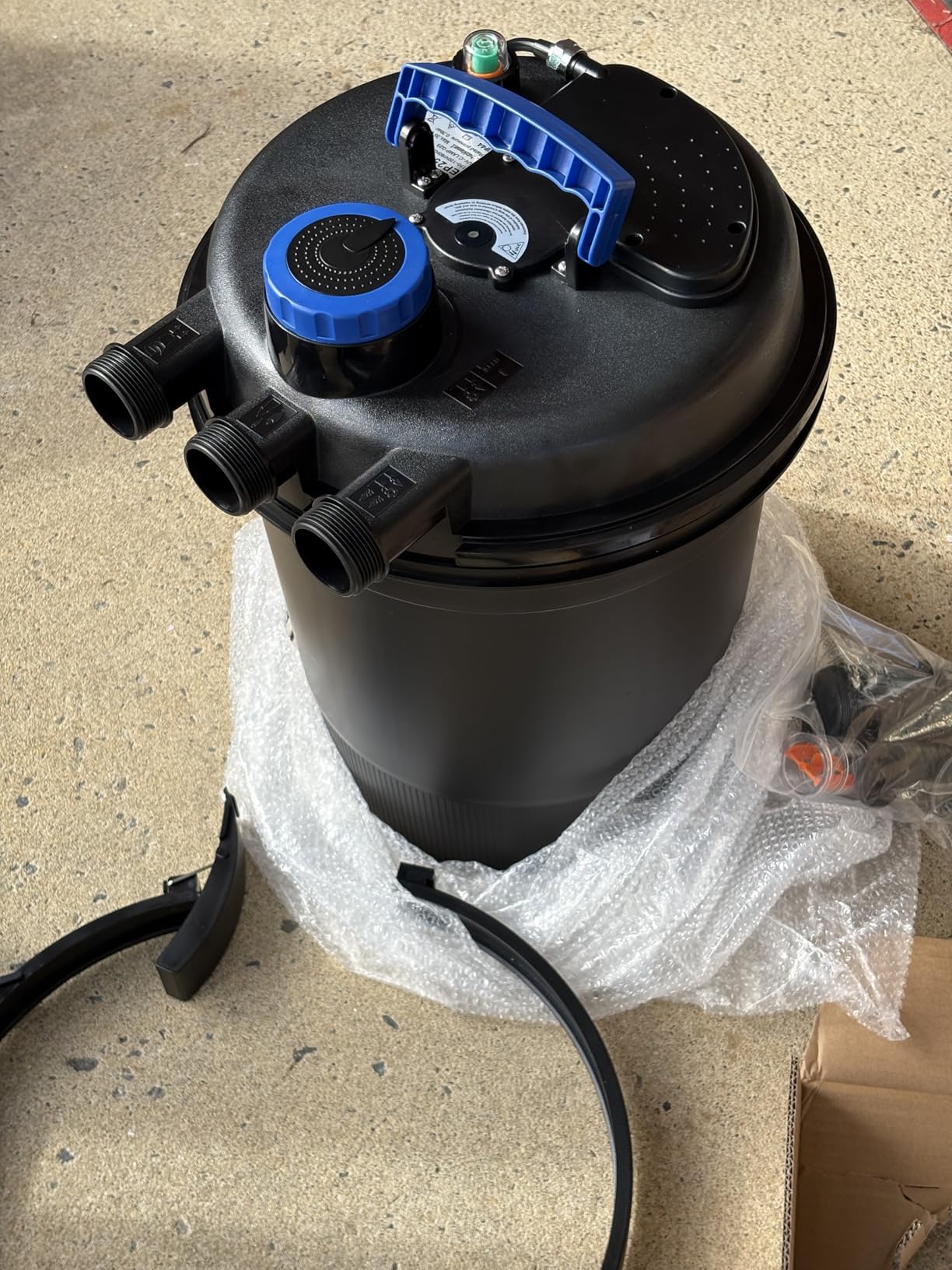 HAPPYGRILL Pond Filter, 2642 GPH Pond Pump Filter with 13W UV-C Light and Bio Balls customer photo 1