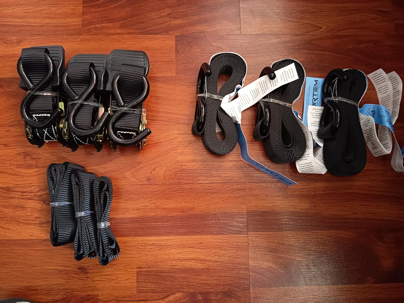 FORTEM Ratchet Straps, Tie Down Strap Set 1650lb Break Strength, 4 Pack 15ft x 1in, 4 Soft Loops, Moving Straps Tie Downs, Cargo Cam Buckles for Trucks, Carry Bag, for Men customer photo 2