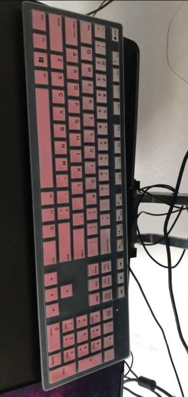 CASEDAO Ultra Thin Silicone Keyboard Cover for Dell Keyboard 104-key KB212-B KB4021 Wired Keyboard - Clear customer photo 2