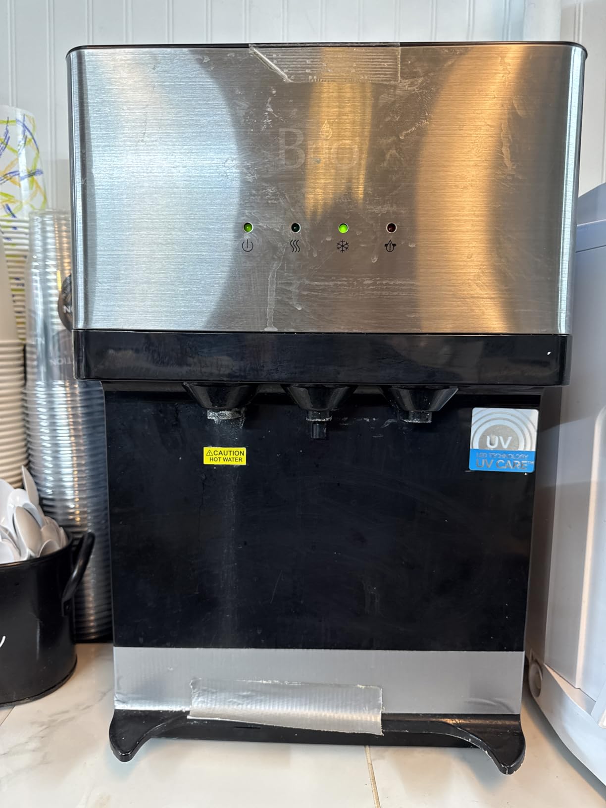 Brio Countertop Self Cleaning Bottleless Water Cooler Dispenser with Filtration - Hot Cold and Room Temperature Water. Free Extra Replacement Filters Included - UL/Energy Star Approved customer photo 1