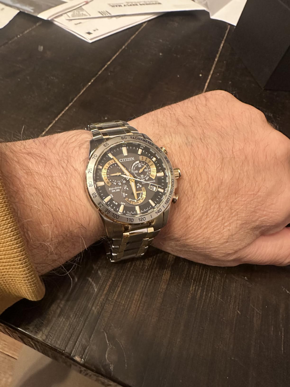 Citizen Men's Eco-Drive Sport Luxury PCAT Chronograph Watch in Super Titanium customer photo 2
