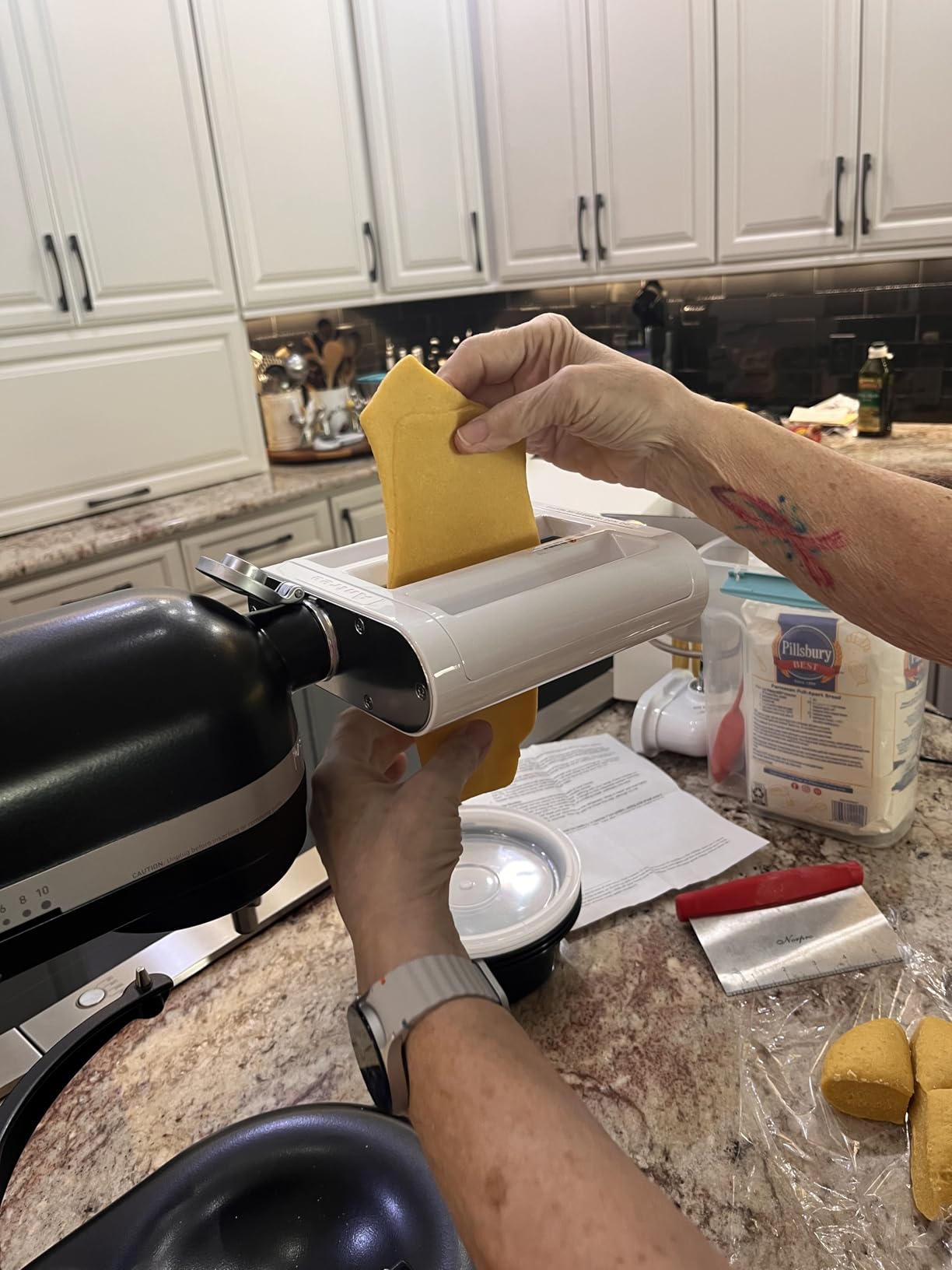 Antree Pasta Maker Attachment 3 in 1 Set for KitchenAid Stand Mixers Included Pasta Sheet Roller, Spaghetti Cutter, Fettuccine Cutter Maker Accessories and Cleaning Brush customer photo 2