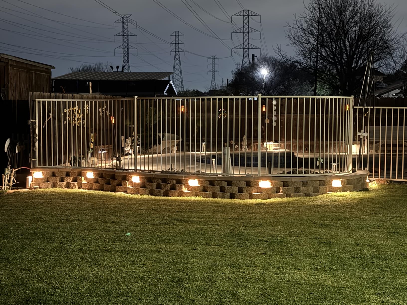 LEONLITE 8-Pack 4 Inch LED Hardscape Lighting, Update Retaining Wall Lights, LED Landscape Lighting, 12-24V AC/DC Paver Light Low Voltage, 1W/2W/3W Dimmable Outdoor Step Lights, 2700K Soft White, ETL customer photo 1