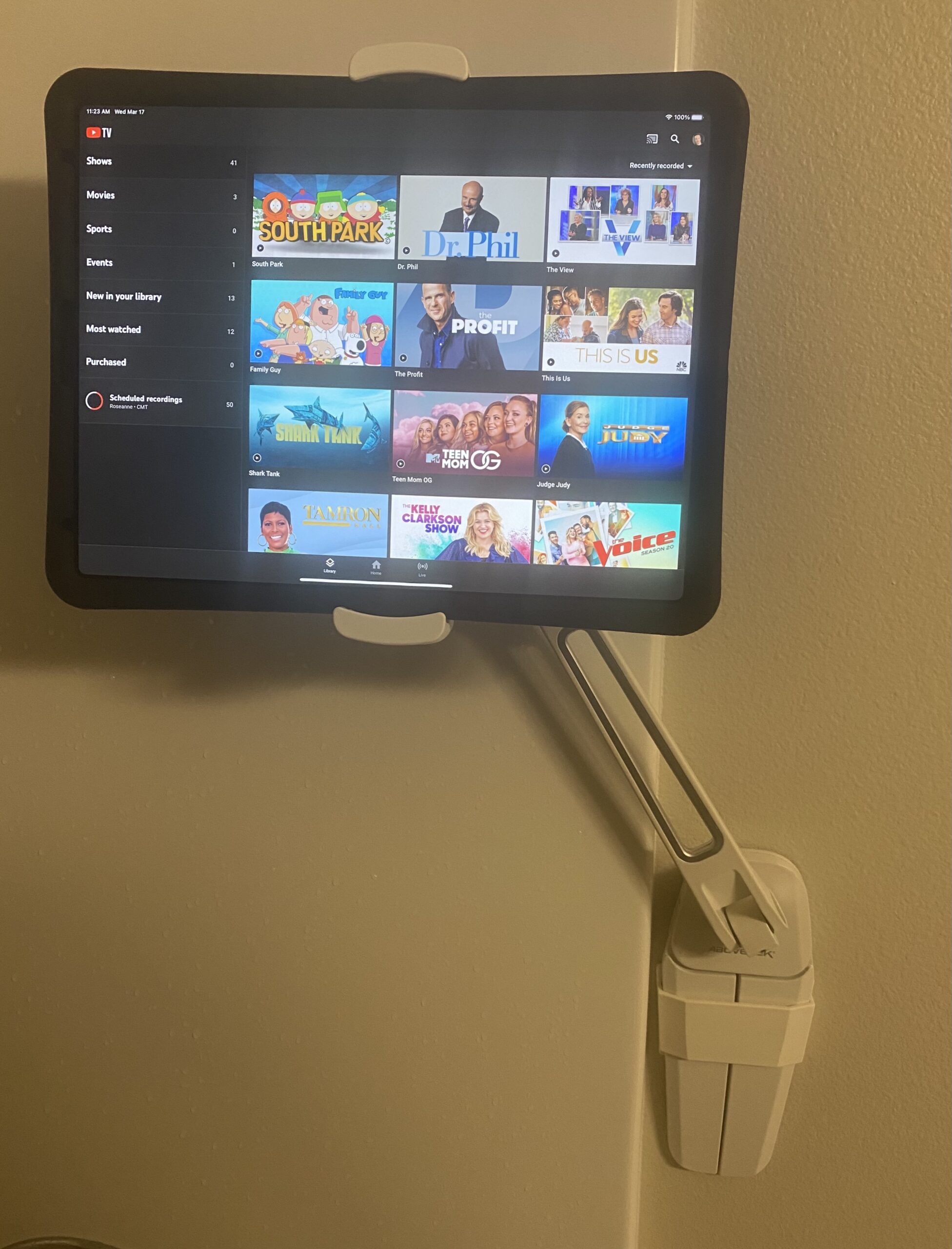 AboveTEK Under Cabinet iPad Mount, 3 in 1 Highflex 360° iPads Wall Mount for Kitchen, Tablet Celling Under Counter Holder, Kitchen Tablet Mount Fits 4.7