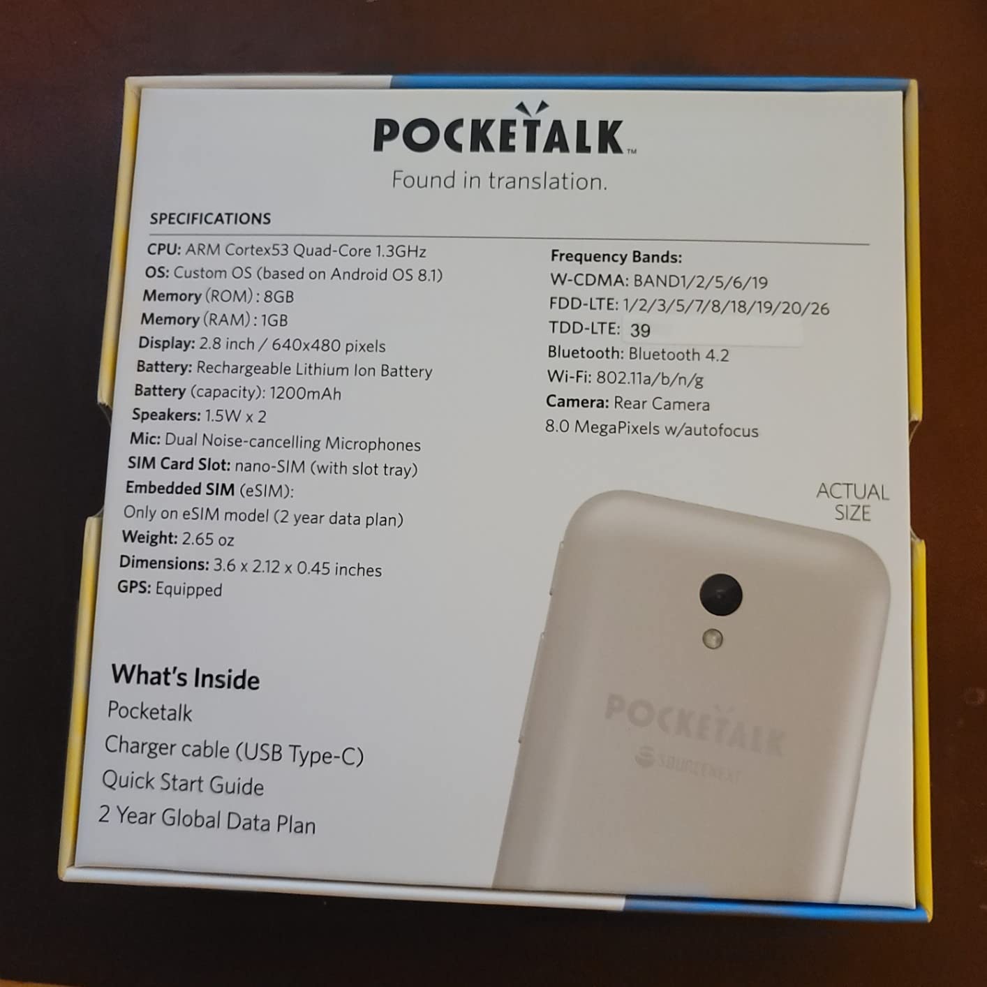 Pocketalk S Two-Way Voice Translator with 2-Year Built-in Data (White) customer photo 1