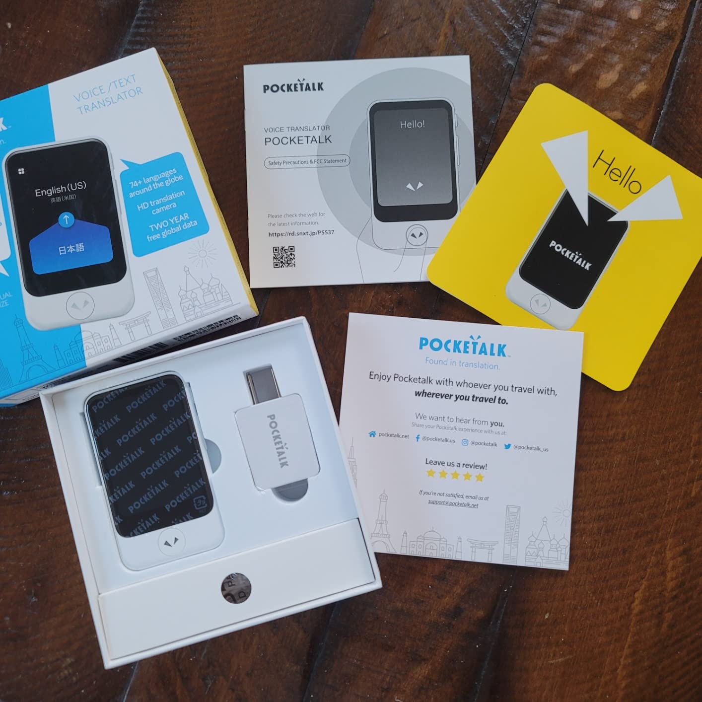 Pocketalk S Two-Way Voice Translator with 2-Year Built-in Data (White) customer photo 2