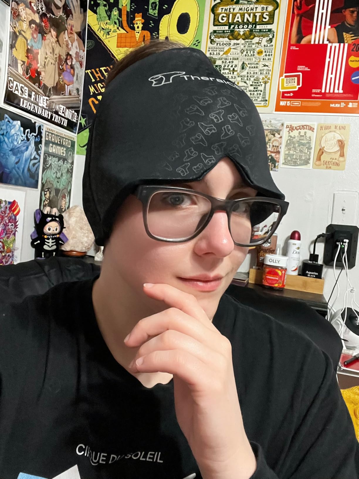 TheraICE Migraine Relief Cap | Soothing Headache Hat Ice Pack Mask | Face Cold Compress Cooling Gel Head Wrap for Sinus Tension Stress Hangover & Puffy Eyes customer photo 1