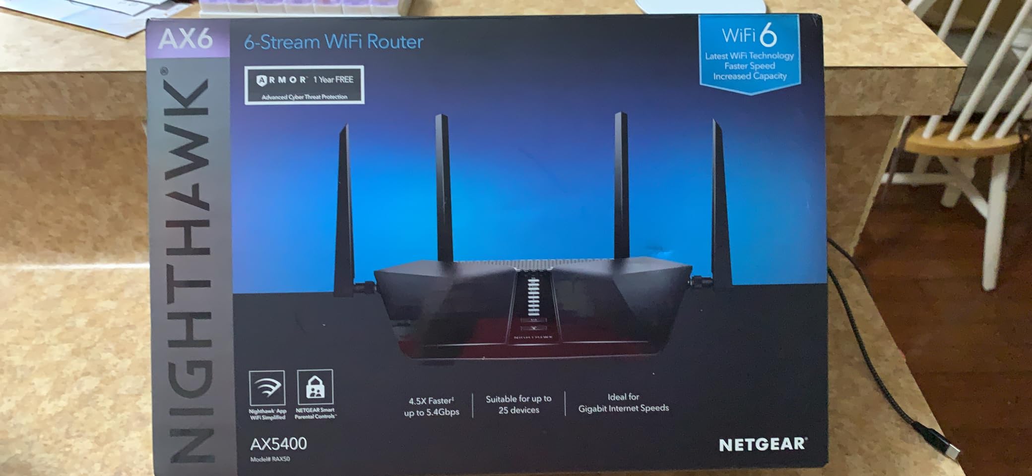 NETGEAR Nighthawk 6-Stream AX5400 WiFi 6 Router (RAX50) customer photo 1
