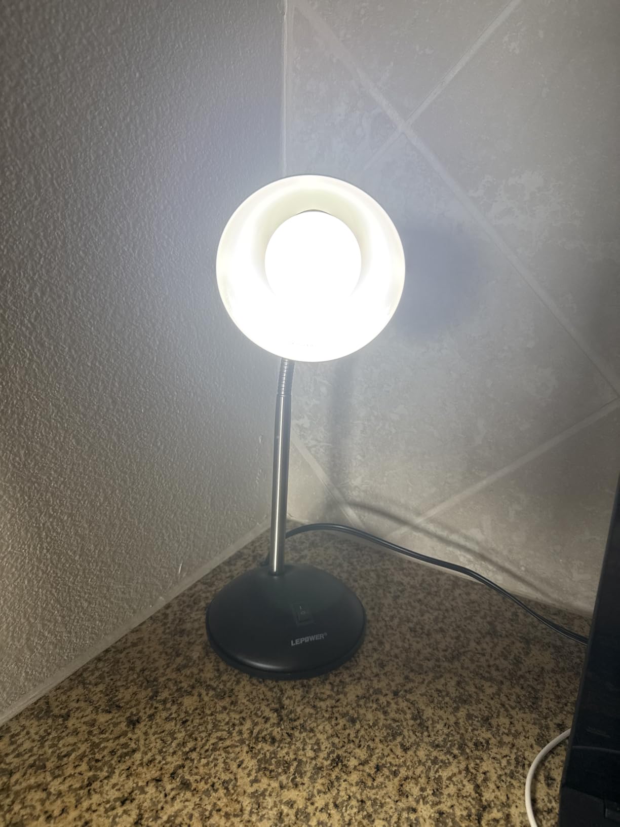 LEPOWER Metal Desk Lamp, Adjustable Goose Neck Table Lamp, Eye-Caring Study Desk Lamps (Bronze) customer photo 2