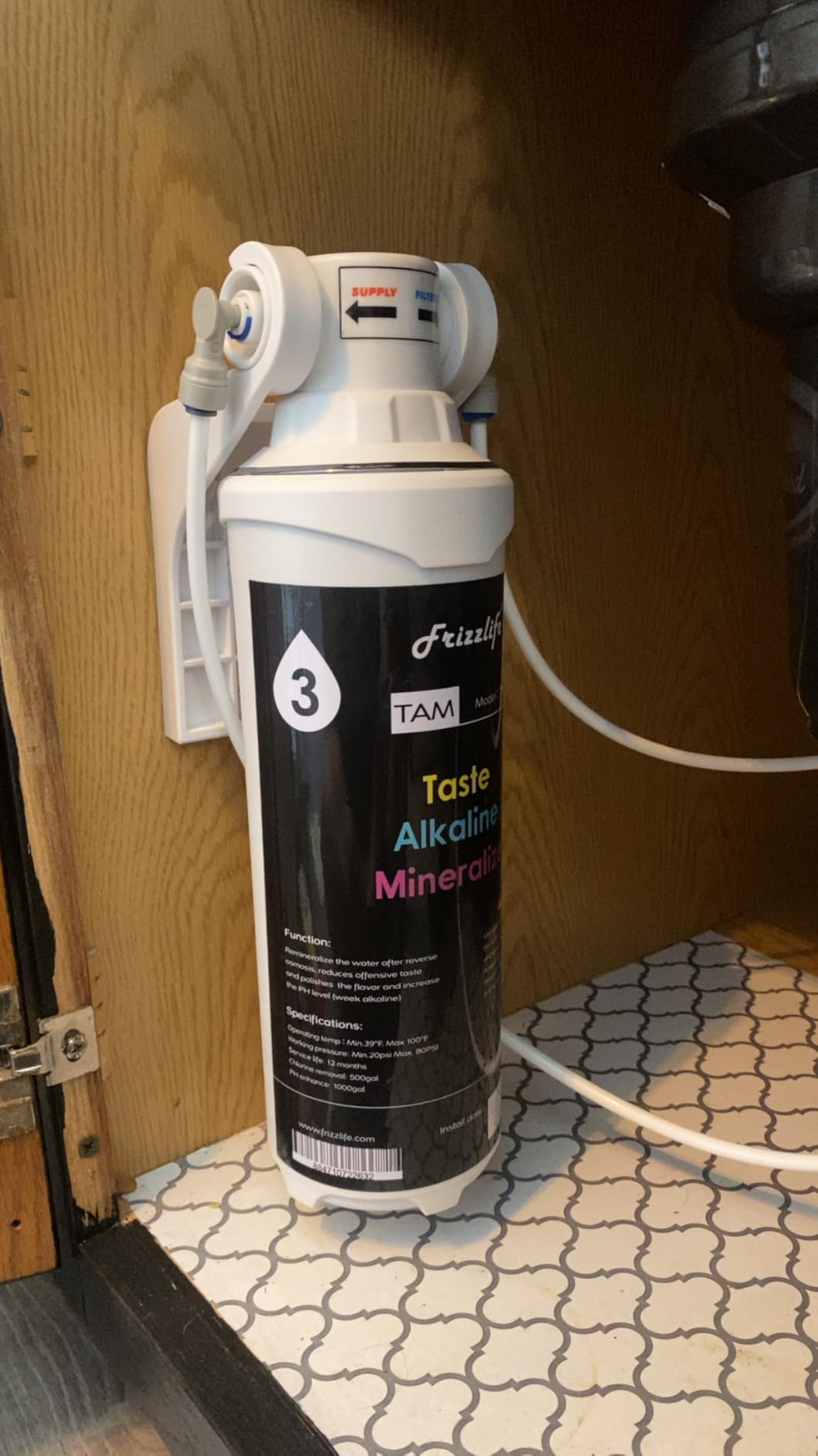 Frizzlife Reverse Osmosis Water Filter - Alkaline Mineral pH+, NSF/ASNI 58&53&42&372 Standard, 600GPD Tankless RO Reverse Osmosis System, Under Sink customer photo 1