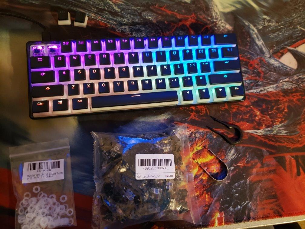 Gateron KS-15 Optical Switches for MX Mechanical Gaming Keyboard | 55g Force | Tactile | Clear Top RGB Switches (65 PCS, Brown) customer photo 1