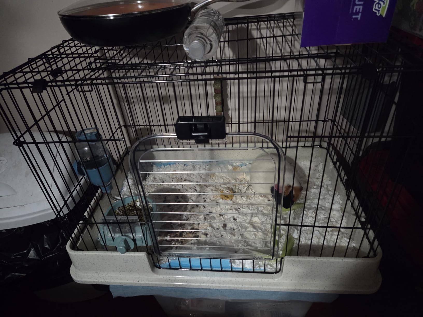 PawHut 6-Level Small Animal Cage Rabbit Hutch with Wheels, Removable Tray, Platform and Ramp for Bunny, Chinchillas, Ferret, Black customer photo 1