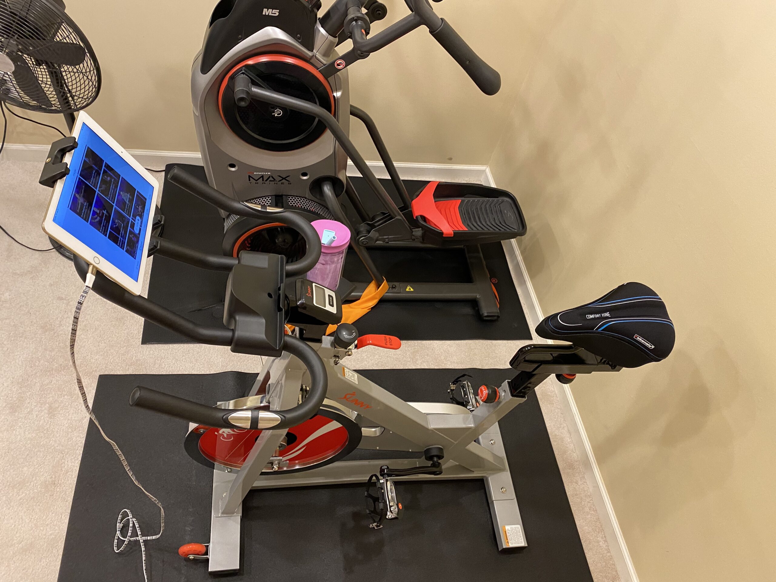 Sunny Health & Fitness Stationary Exercise Bike Machine w/ Adjustable Cushion Seat & Multi-Grip Handlebar customer photo 1