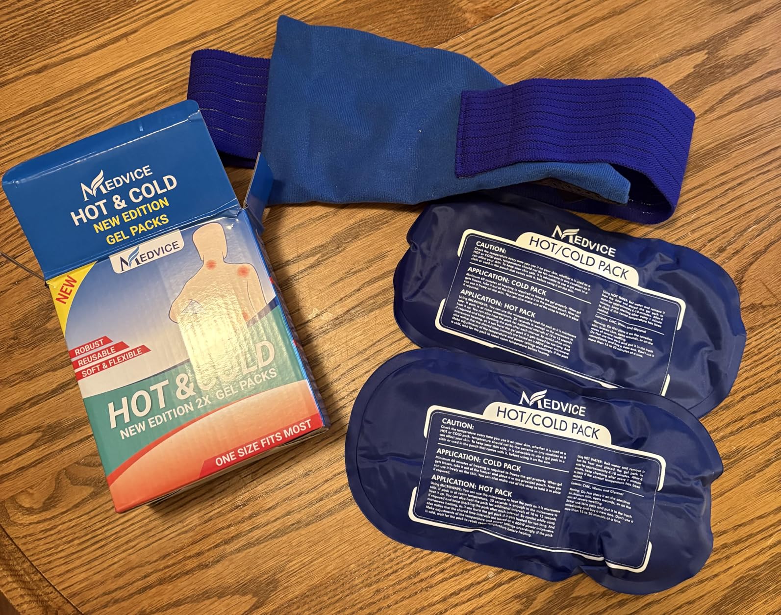 Reusable Hot and Cold Ice Packs for Injuries (3-Piece Set), Joint Pain, Muscle Soreness and Body Inflammation - Reusable Gel Wraps - Adjustable & Flexible for Knees, Back, Shoulders, Arms and Legs customer photo 1