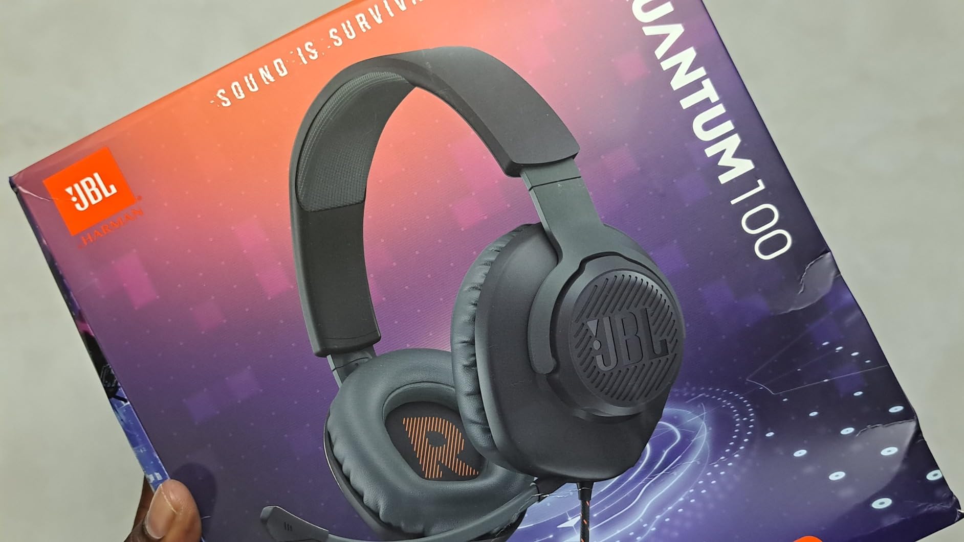 JBL Quantum 100 - Wired Over-Ear Gaming Headphones - Black, Large customer photo 1
