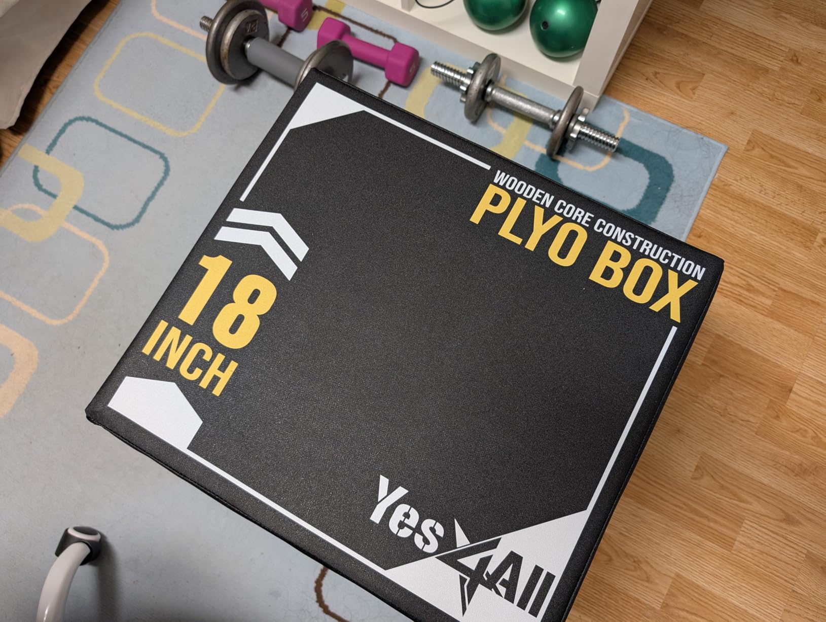 Yes4All 3-in-1 Soft-Padded Plyo Box With Wooden Core, Non-Slip Multi-Use Cushioned Plyometric Jump Box with Vinyl Cover for Jumping, Conditioning, Strength Training customer photo 1