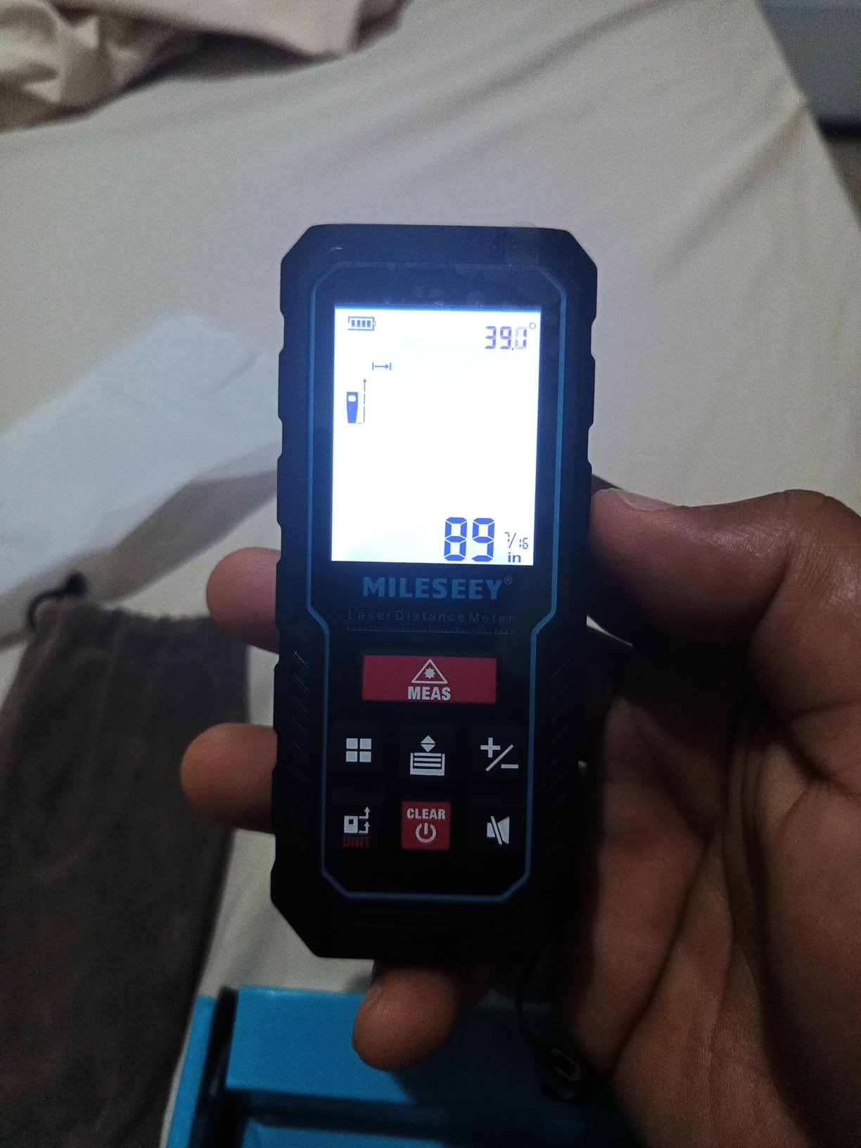 Laser Measure Device, MiLESEEY 229ft Digital Laser Tape Measure with Upgrade Electronic Angle Sensor, 2mm Accuracy, Area Measurement,Volume and Pythagoras, 2