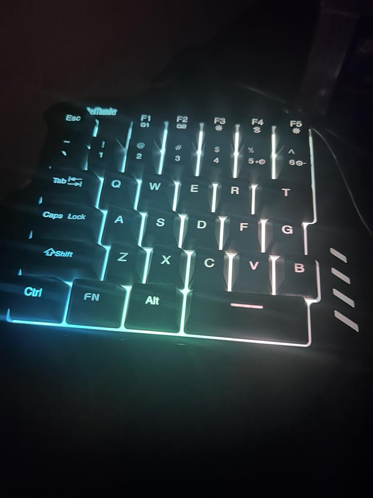 RedThunder One-Handed RGB Gaming Keyboard and Mouse Combo, 35 Keys Mini Gaming Keypad, 6400 DPI Mouse, Portable Game Controller for PC Gamer customer photo 1