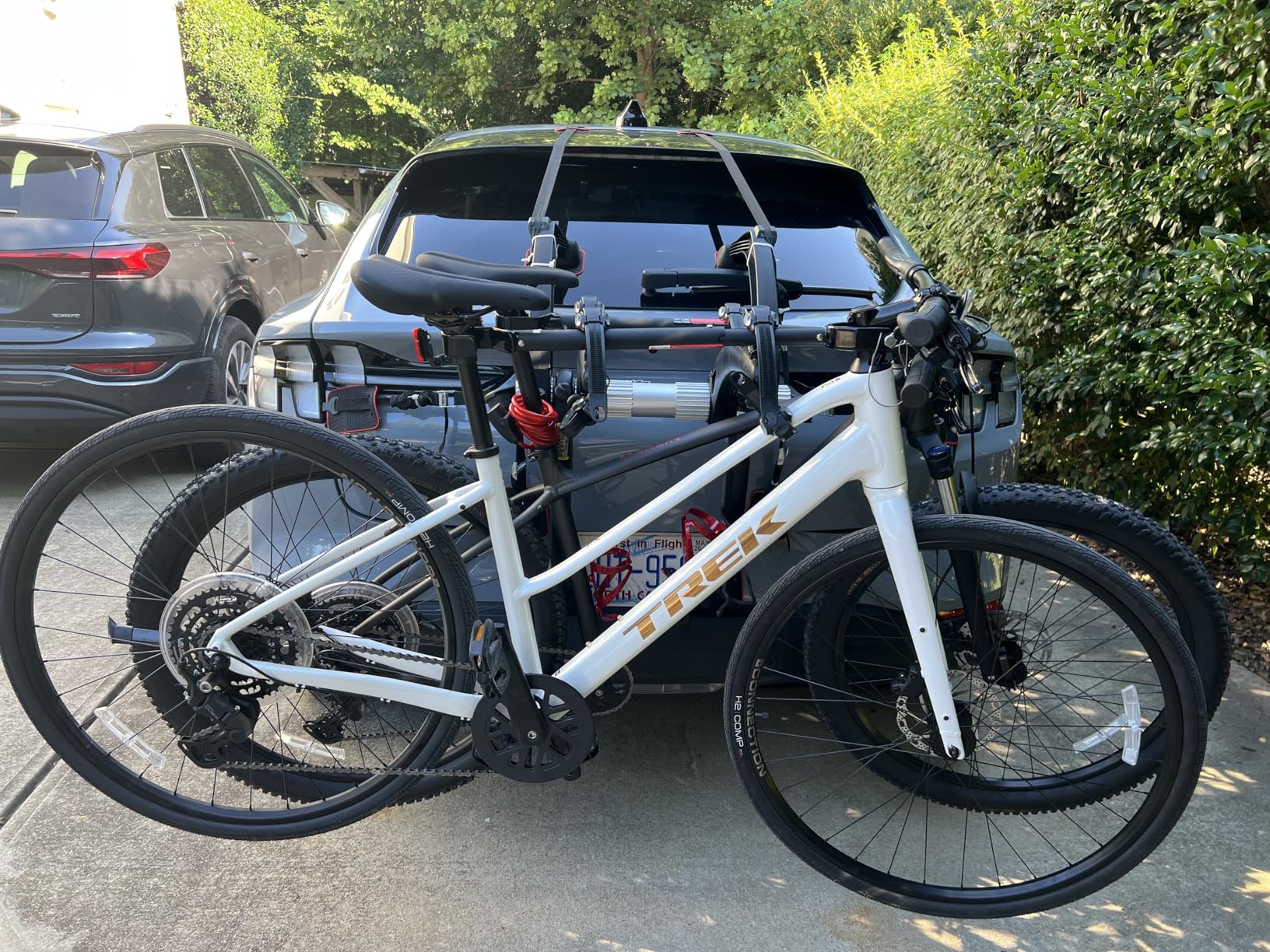 Saris Bones EX 2-Bike Trunk Rack Bicycle Carrier, Durable, Rust-Free, Anti-Sway Straps, Made in USA, Arc-Based Design, 100% Recyclable Materials customer photo 2