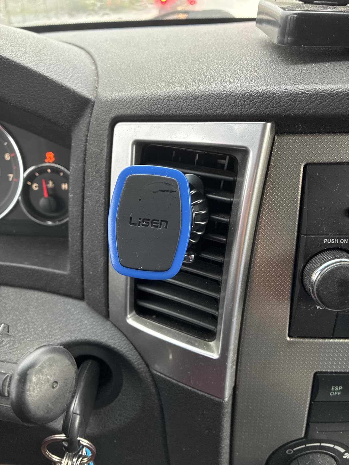 LISEN 2 Pack Magnetic Phone Holder for Your Car Magnet for Phone Car Mount Vent 6 Military Magnets Vent Cell Phone Holder Mount for Car Plate Fit All, Gifts for Women Men, Car Accessories customer photo 2