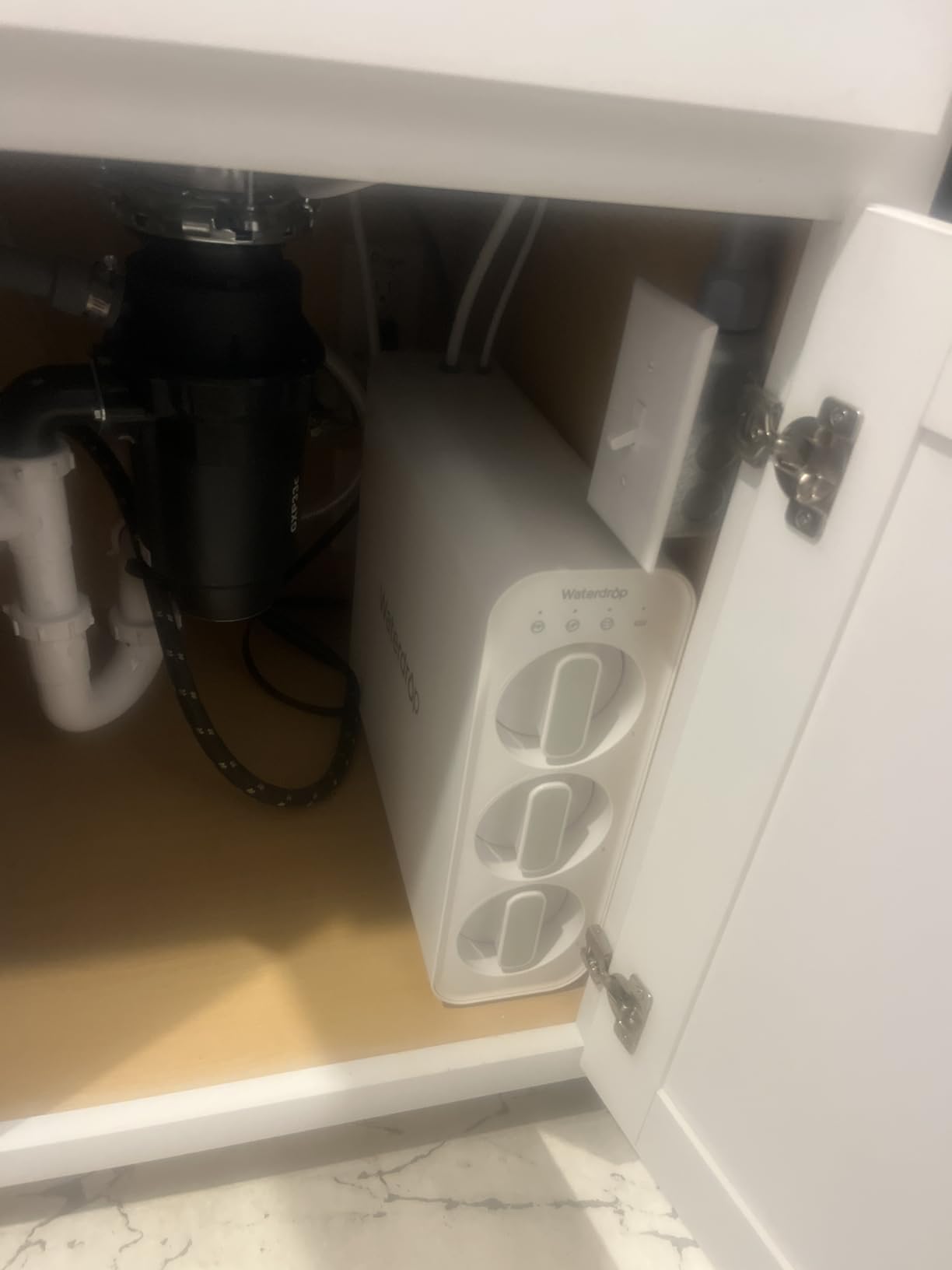 Waterdrop TSU 0.01 Micron Ultra Filtration Under Sink Water Filter System, 3-Stage Tankless Under Sink Water Filtration System with Faucet, Smart Panel, Not Lower TDS, Drilling Required customer photo 1