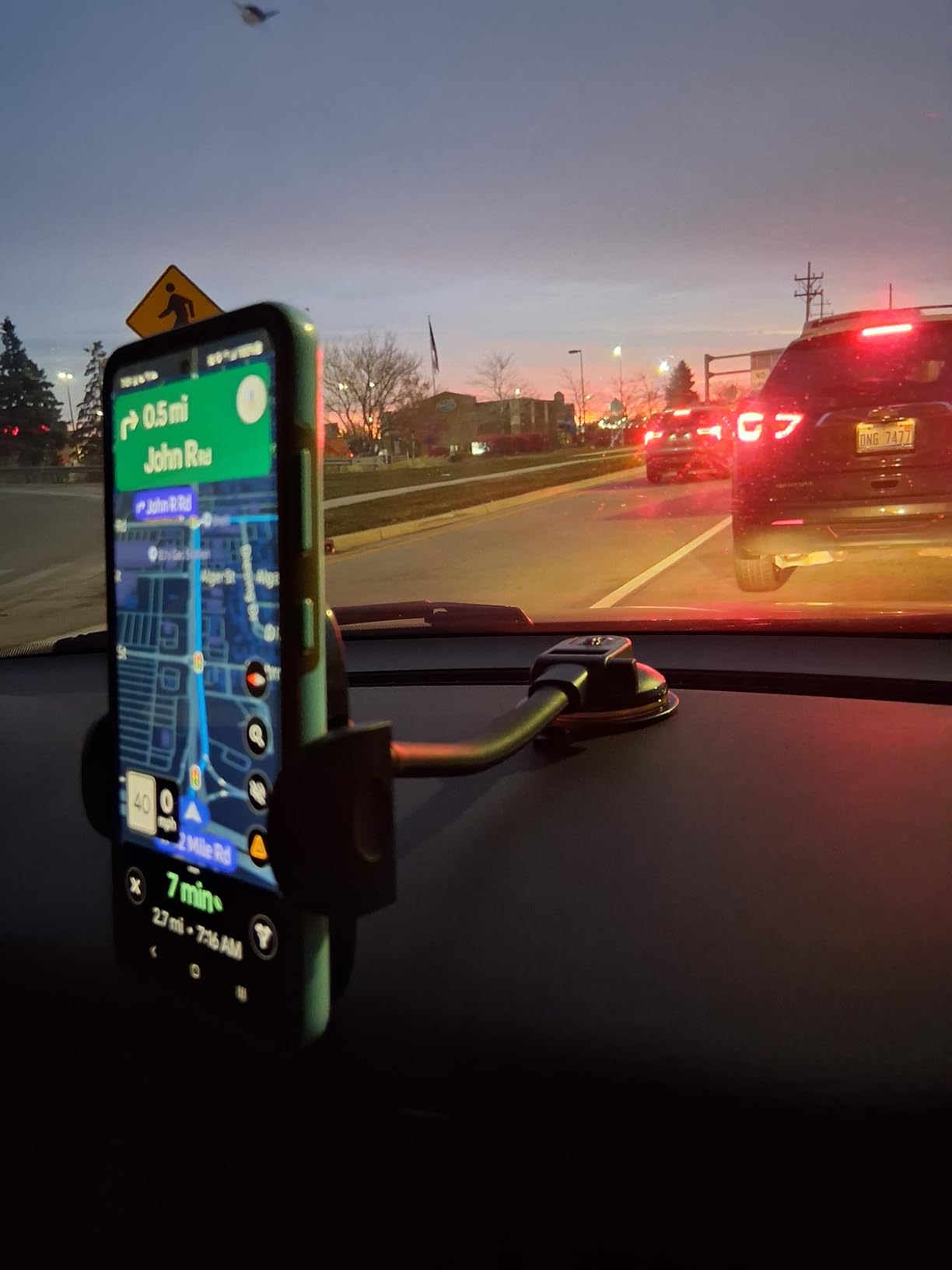 APPS2Car Cell Phone Holder for Car Dashboard Windshield Phone Mount for Car Long Arm Car Phone Holder Mount Strong Suction Cup Anti-Shake Stabilizer Compatible for iPhone, Samsung, All Smartphones customer photo 1