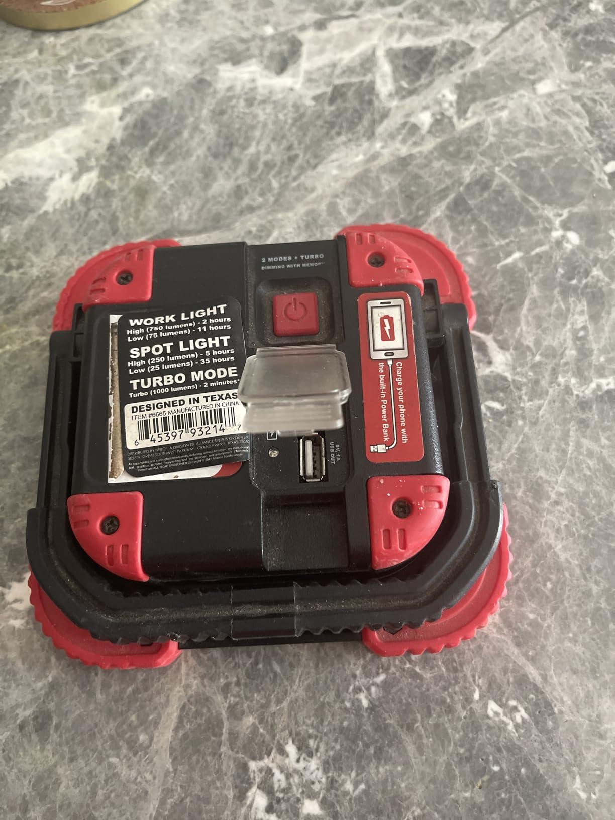 NEBO OMNI 2K Rechargeable Work Light | 2000 Lumens COB, 6 Light Modes, Rotating Magnetic Handles, Built-In Power Bank, Water Resistant, Portable Camping Lantern customer photo 2