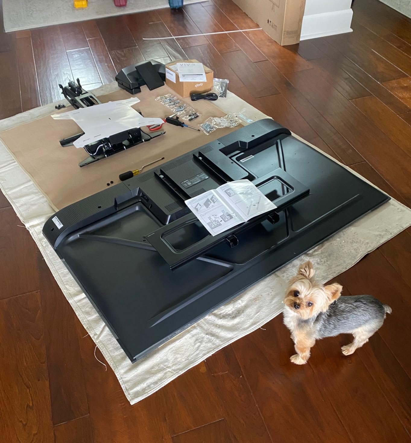 VIVO Motorized TV Wall Mount for 37 to 70 inch Screen up to 77 lbs, Above Fireplace Height Adjustable Electric Pull Down Mantel Bracket, Black, MOUNT-E-M070R customer photo 1