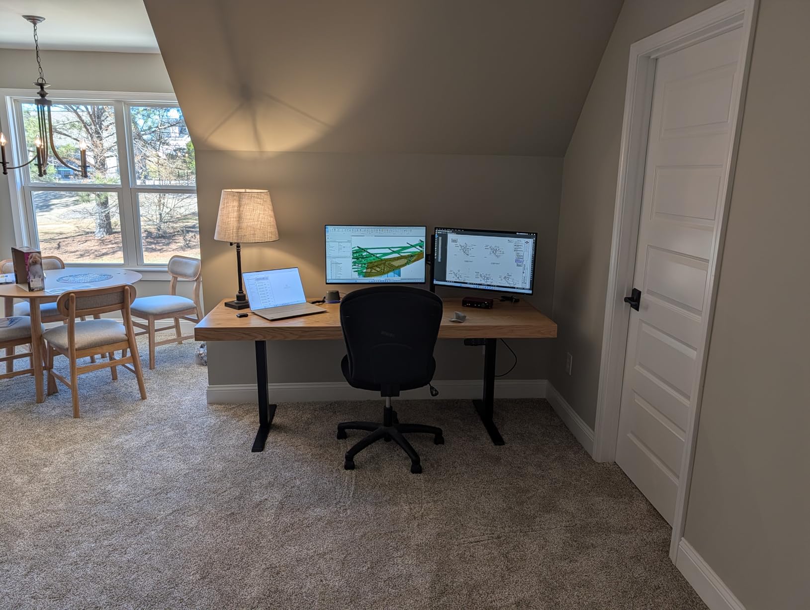 TOPSKY Dual Motor Electric Standing Desk Frame, Height Adjustable Sit Stand Base for Home Office, Fits Table Tops up to 70.8 x 31.5 Inch, 225 lb Capacity (Black, Without Stand) customer photo 1