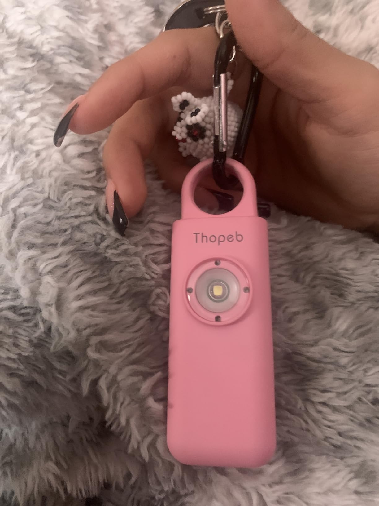 Thopeb-The Original Personal Safety Alarm for Women Self Defense - Elders & Kids Self Defense Keychain Siren - 135dB Loud Siren Bird Sound - Cute Key Chains Protection (Charcoal) customer photo 1