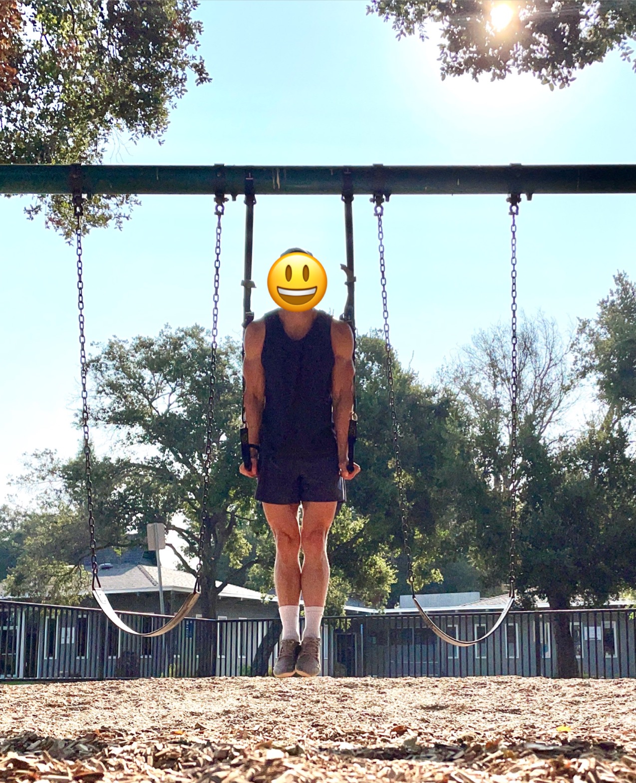 Suspension Trainer, Bodyweight Training Straps for Full Body Workouts at Home, Includes Door Anchor, Extension Arms and Advanced Foot Straps. Green customer photo 1