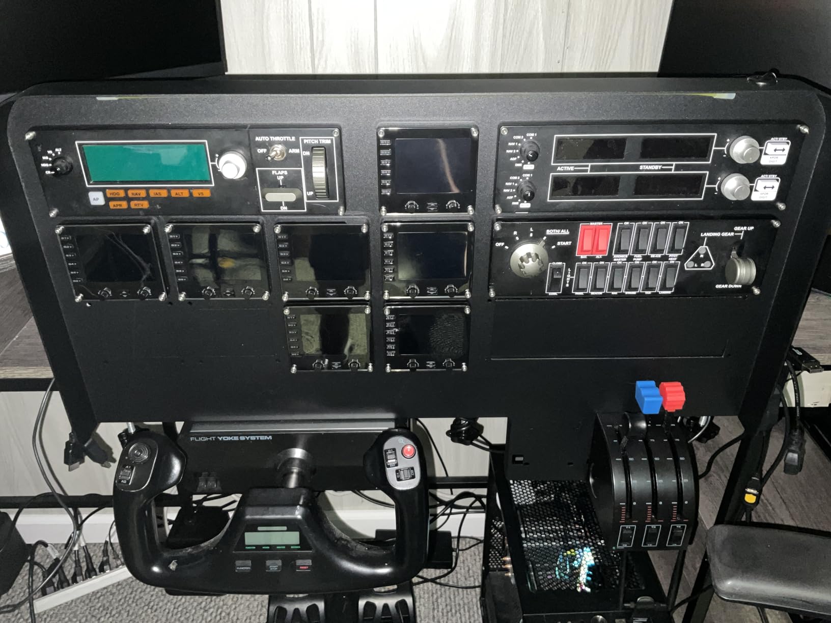 Meza Flight Simulator Cockpit, wheel stand pro flight simulator cockpit Kit - Pre-Cut Flight Sim Mounting Set - Compatible with Logitech, Saitek & Honeycomb Yokes, Throttle Panels customer photo 2