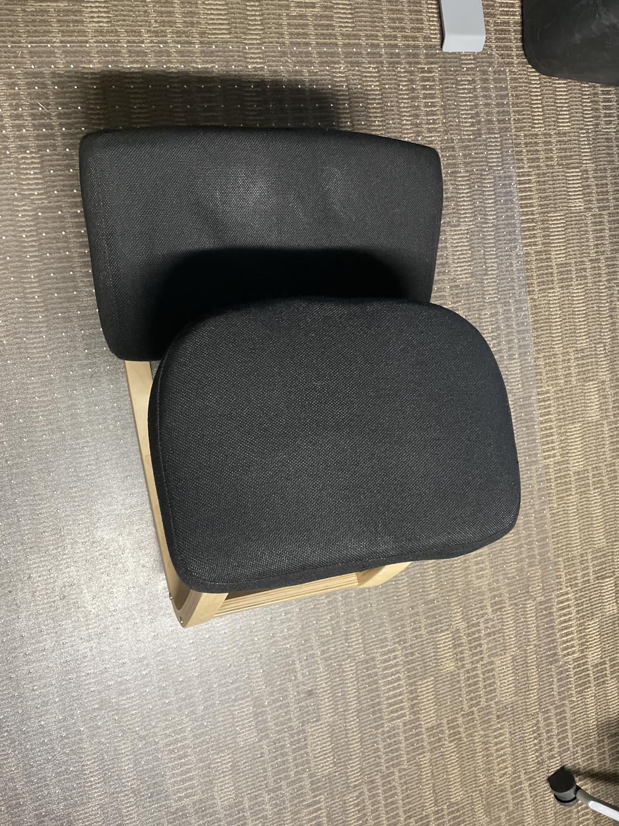 VIVO Wooden Rocking Kneeling Chair, Ergonomic Home Office Stool Posture Seat, Thick Black Cushions, Light Wood Frame, CHAIR-K04R customer photo 1