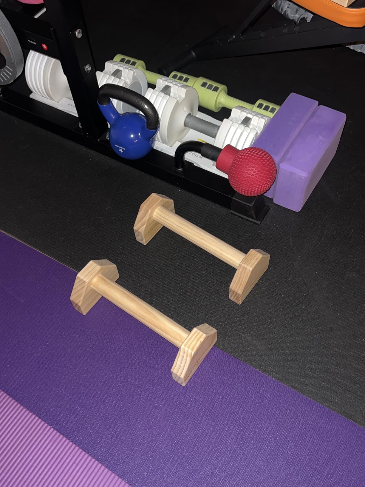 Push-up Stand, 2 PCS Wood Pushup Bars Non-Slip Base Exercise Home Workout Equipment, 30CM Wooden Parallettes Handle Stands Grip for Men Strength Training, Planks Calisthenics customer photo 1