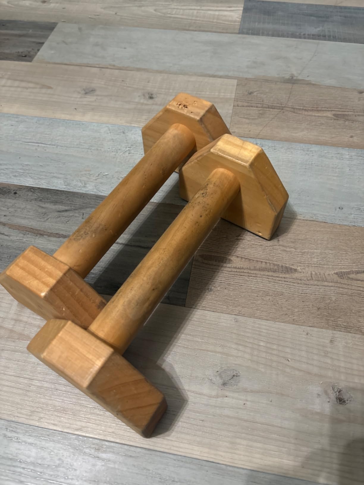 Push-up Stand, 2 PCS Wood Pushup Bars Non-Slip Base Exercise Home Workout Equipment, 30CM Wooden Parallettes Handle Stands Grip for Men Strength Training, Planks Calisthenics customer photo 2